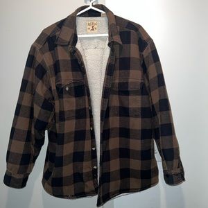 RedHead Brand Co Flannel Sherpa Lined Button Up